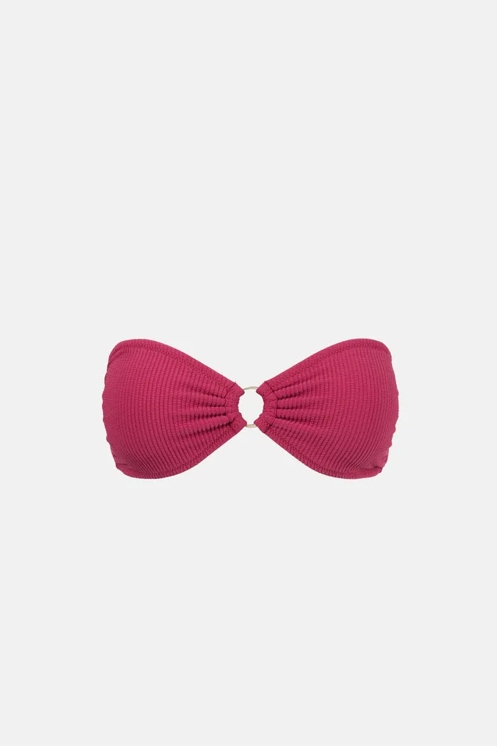 Rhythm Isla Rib Ring Bandeau Top - SANGRIA sold by Sun Diego Boardshops