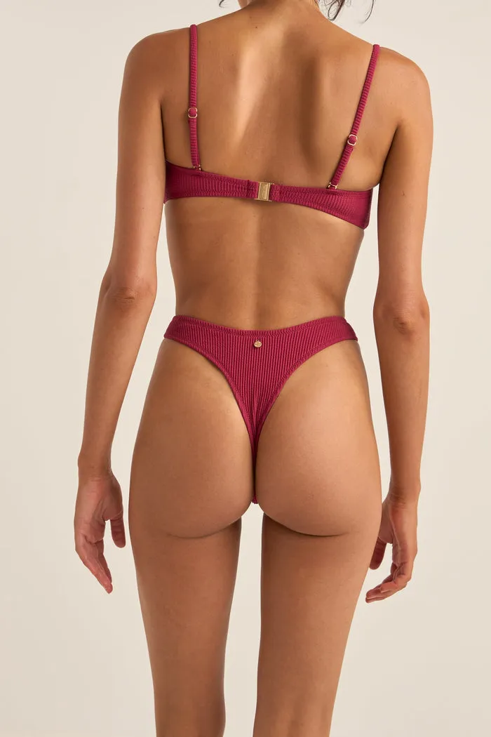 Rhythm Isla Rib Skimpy Pant - SANGRIA sold by Sun Diego Boardshops product image thumbnail 3