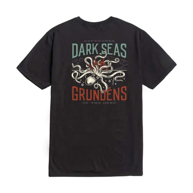 Dark Seas GREAT DEPTHS PREMIUM T-SHIRT - BLACK sold by Sun Diego Boardshops
