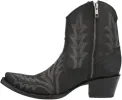 Corral Boots Women's Embroidery & Zipper Ankle Boots - BLACK sold by Sun Diego Boardshops