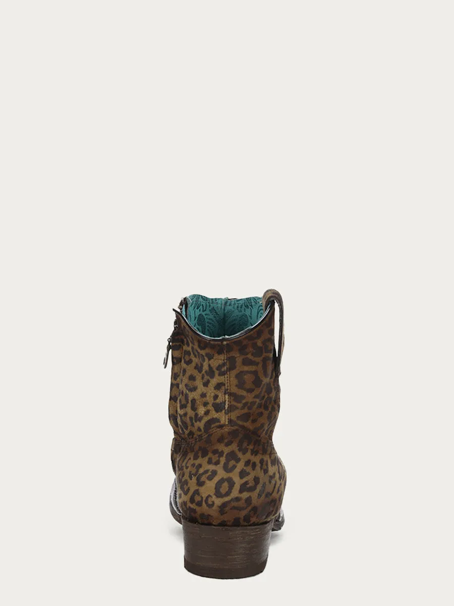 Corral Boots WOMEN'S ROUND TOE ANKLE BOOT WITH ZIPPER - LEOPARD sold by Sun Diego Boardshops product image thumbnail 2