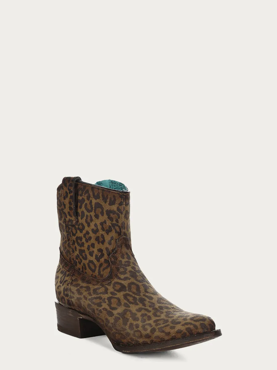 Corral Boots WOMEN'S ROUND TOE ANKLE BOOT WITH ZIPPER - LEOPARD sold by Sun Diego Boardshops product image thumbnail 4
