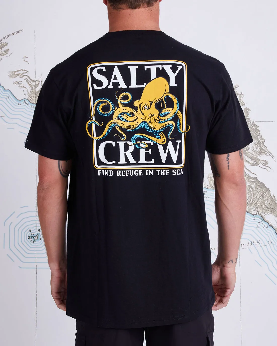 Salty Crew Ink Slinger Black S/S Standard Tee - Black sold by Sun Diego Boardshops
