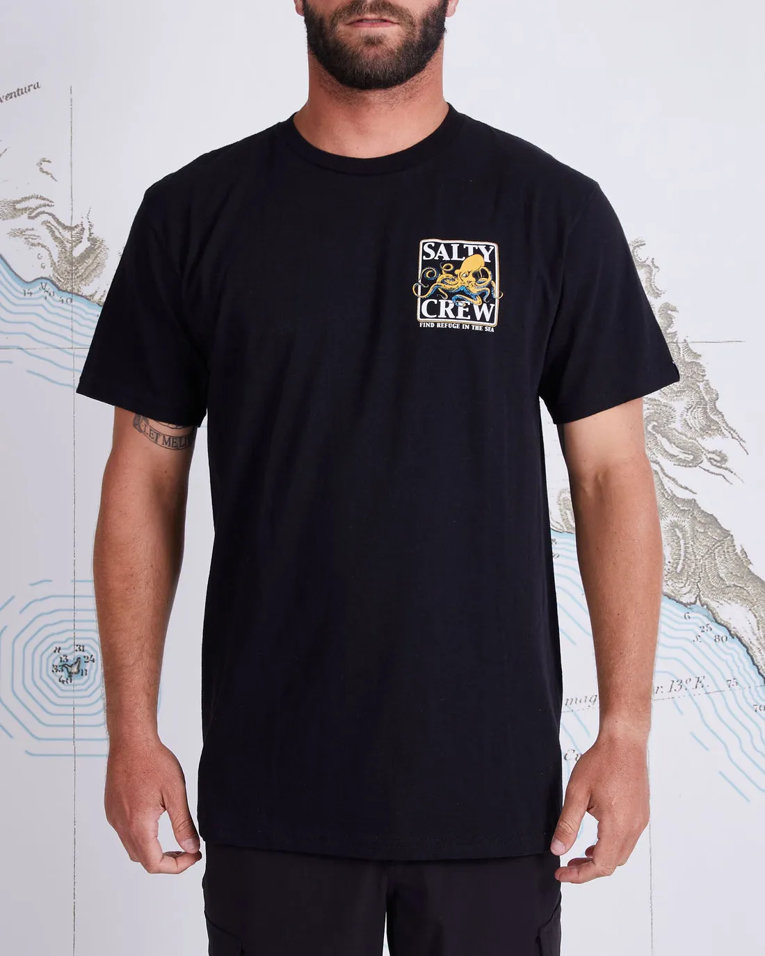 Salty Crew Ink Slinger Black S/S Standard Tee - Black sold by Sun Diego Boardshops product image thumbnail 2