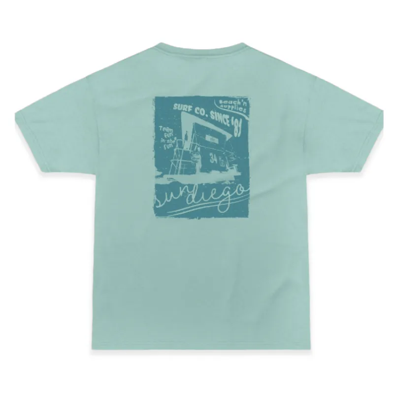 SunDiego Party @ 34 Short Sleeve Tee - Seafoam sold by Sun Diego Boardshops