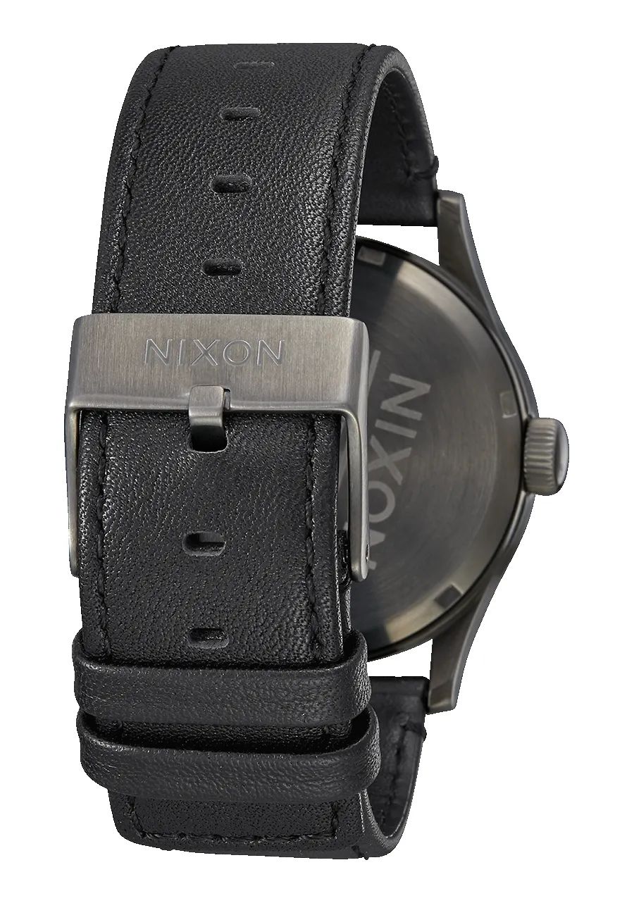 Nixon Sentry Leather - Gunmetal Black sold by Sun Diego Boardshops product image thumbnail 2