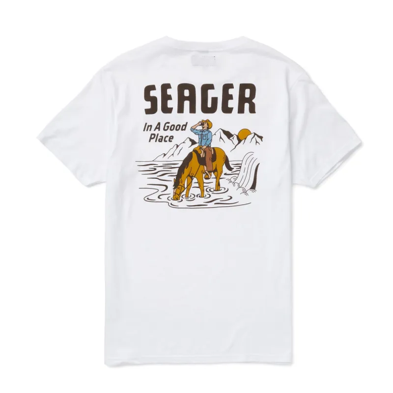 SEAGER IN A GOOD PLACE TEE - WHITE sold by Sun Diego Boardshops