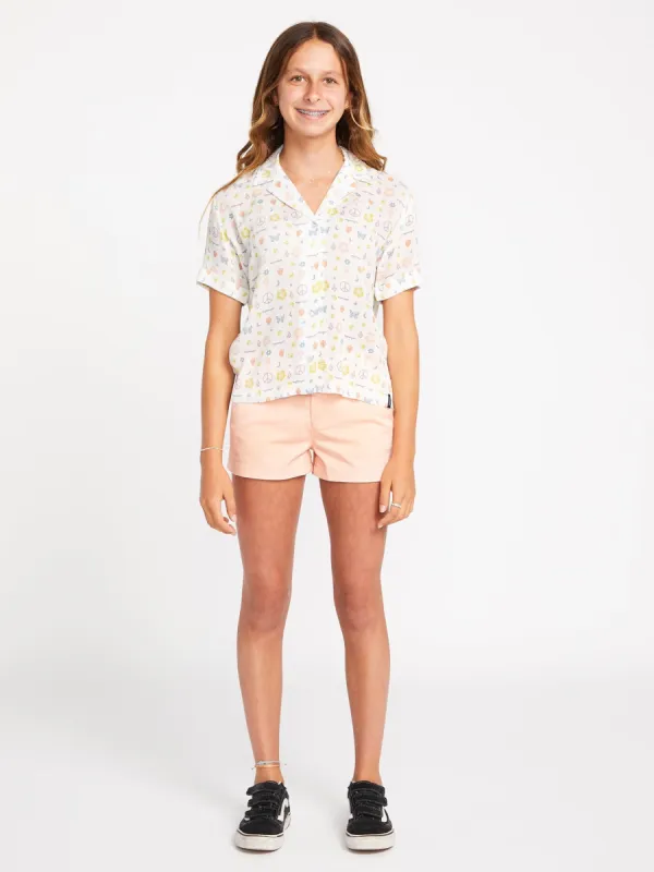 Girls Stickerbook Top - Star White sold by Sun Diego Boardshops