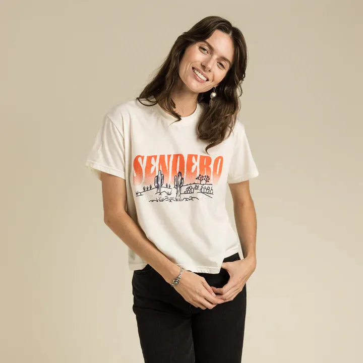 Sendero DESERT DREAMS WOMEN'S CROP TEE - VINTAGE WHITE sold by Sun Diego Boardshops product image thumbnail 2