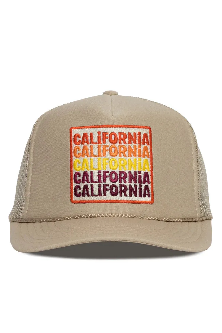 That Friday Feeling CALIFORNIA CALIFORNIA CALIFORNIA HAT - TAN sold by Sun Diego Boardshops