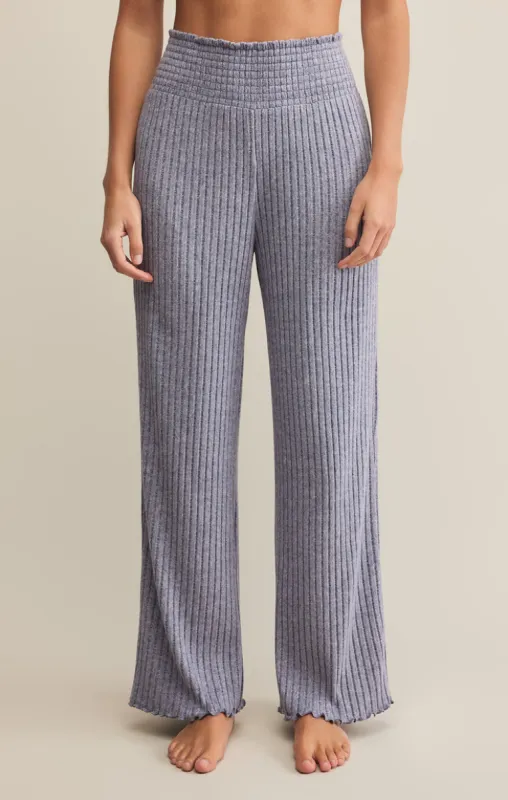 Z-Supply Dawn Smocked Rib Pant - WORN BLUE sold by Sun Diego Boardshops