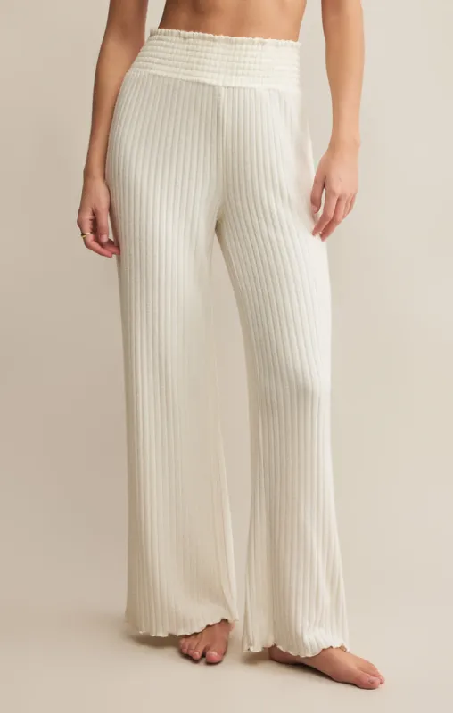 Z-Supply Dawn Smocked Rib Pant - BONE sold by Sun Diego Boardshops