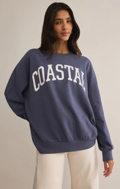 Z-Supply Coastal Sunday Sweatshirt - WORN BLUE sold by Sun Diego Boardshops