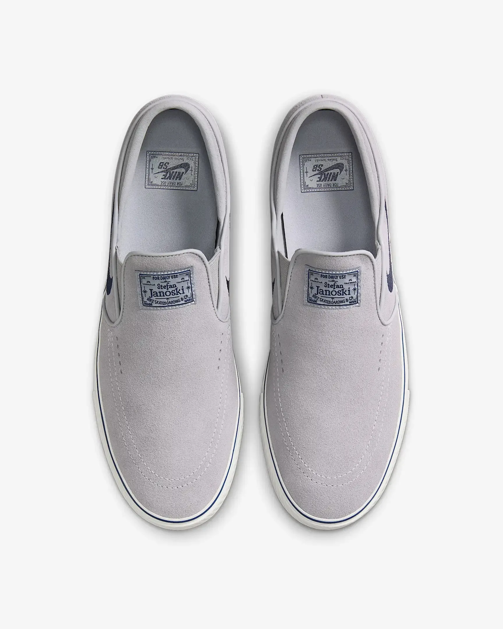 Nike SB Janoski+ Slip - WOLF GREY/NAVY/SUMMIT WHITE sold by Sun Diego Boardshops product image thumbnail 2