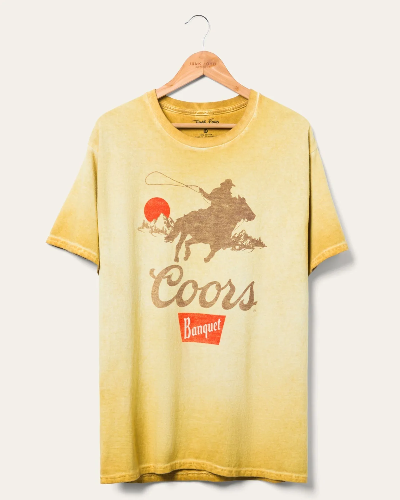 Junk Food Coors Banquet Cowboy Flea Market Tee - HONEY sold by Sun Diego Boardshops