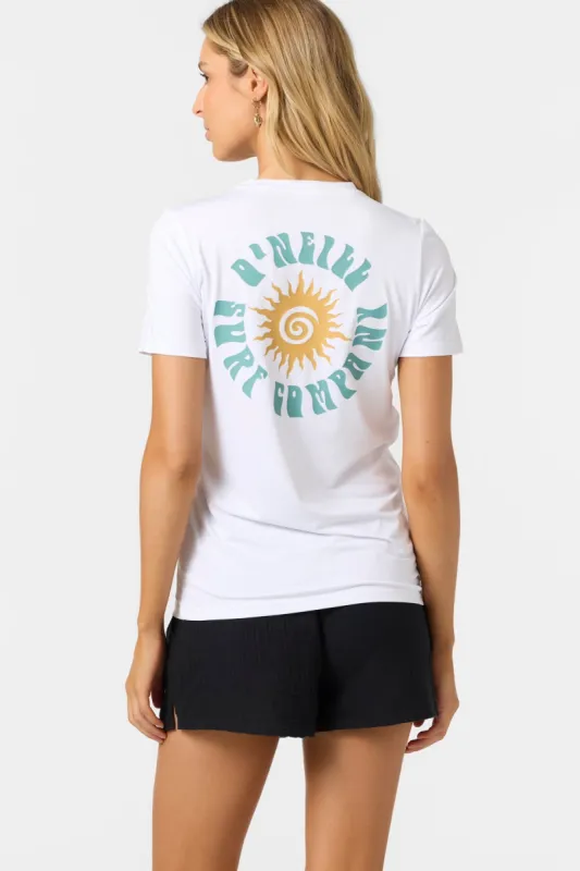 O'Neill BREEZY UPF SHORT SLEEVE TOP - WHITE sold by Sun Diego Boardshops
