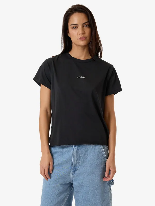 THRILLS Minimal Thrills Relaxed Tee - FADED BLACK sold by Sun Diego Boardshops