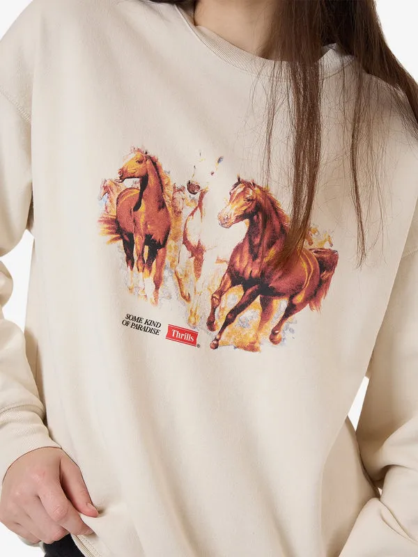 THRILLS Ruthless Frontier Slouch Crew - HERITAGE WHITE sold by Sun Diego Boardshops product image thumbnail 3