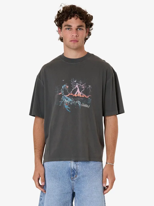 THRILLS Scorpion Ridge Box Fit Oversize Short Tee - MERCH BLACK sold by Sun Diego Boardshops
