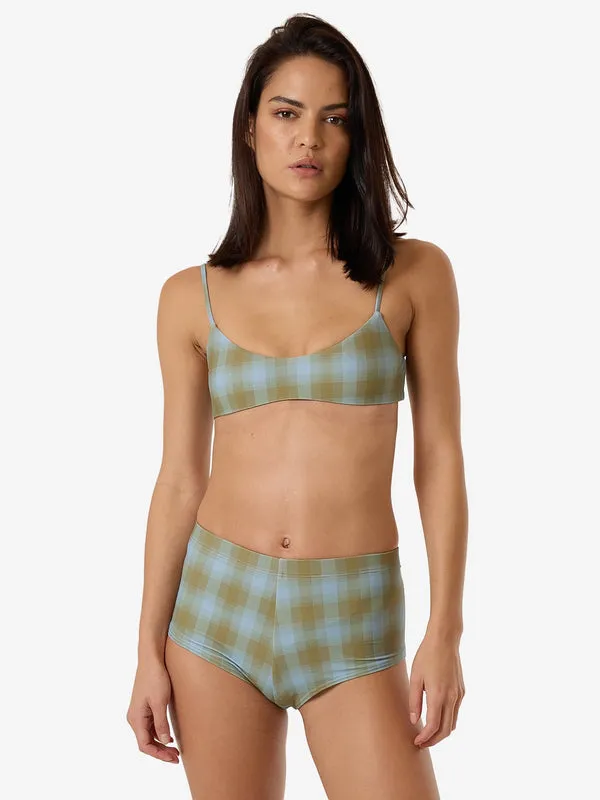 THRILLS Ansley Boy Leg Bikini Bottom - STONE BLUE sold by Sun Diego Boardshops