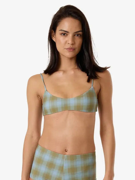 THRILLS Ansley Crop Bikini Top - STONE BLUE sold by Sun Diego Boardshops