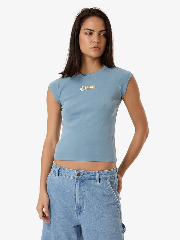 THRILLS Gazed Club Tee - STONE BLUE sold by Sun Diego Boardshops