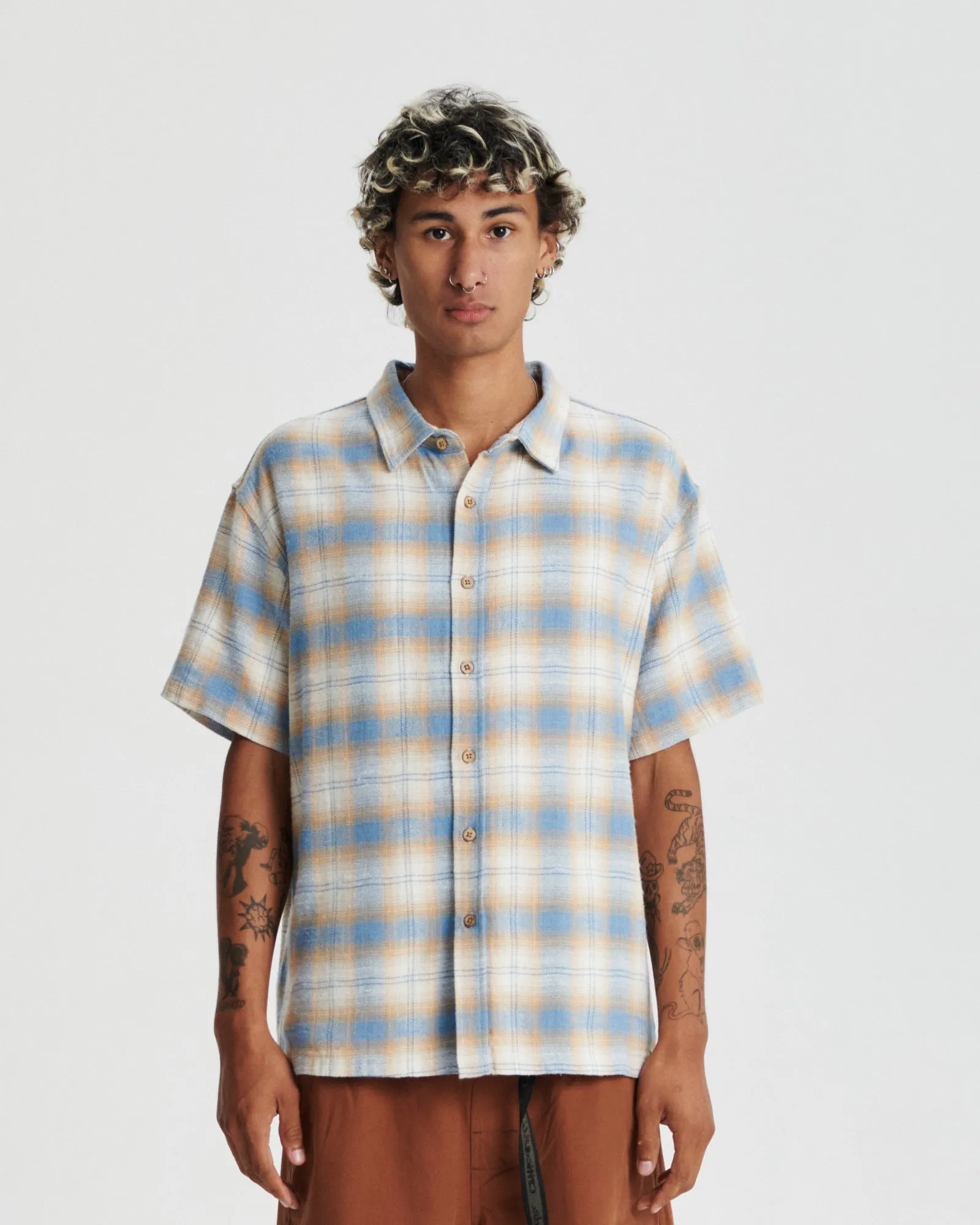 Critical Slide Seaside Shortsleeve Shirt - BLUE sold by Sun Diego Boardshops
