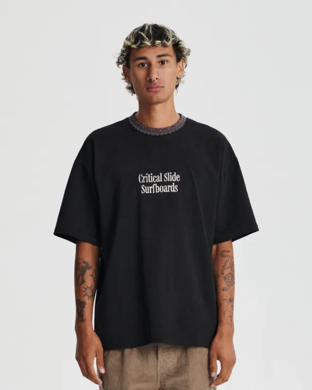 Critical Slide Offset Rib Tee - VINTAGE BLACK sold by Sun Diego Boardshops
