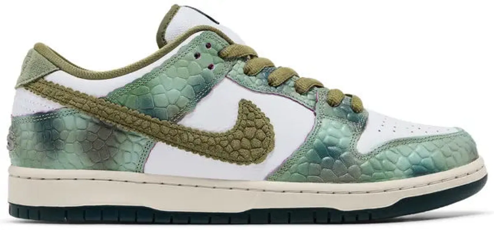 Nike Dunk Low x Alexis Sablone Chameleon Shoe - OIL GREEN/DESERT MOSS/WHITE sold by Sun Diego Boardshops