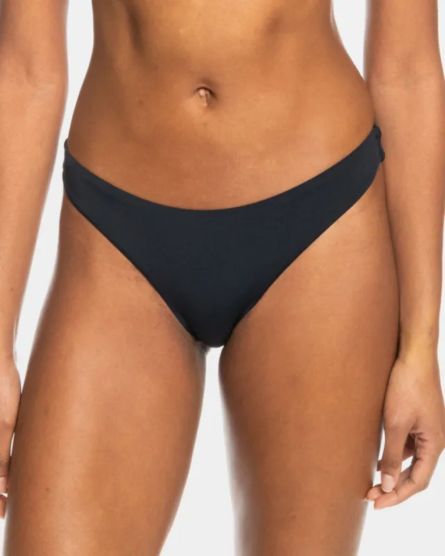 Roxy Beach Classics Tanga Mini Bikini Bottom - ANTHRACITE sold by Sun Diego Boardshops