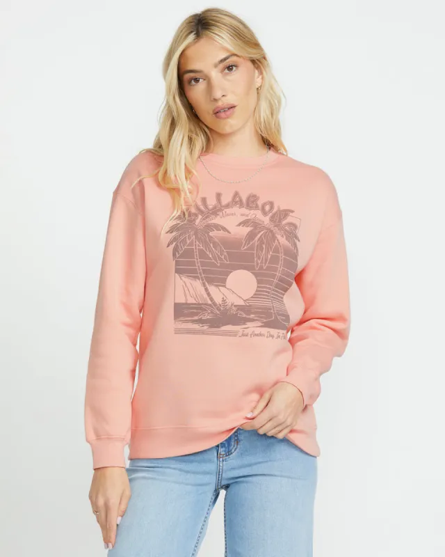 Billabong Sunset Memories Crew Sweatshirt - PEACH KISS sold by Sun Diego Boardshops