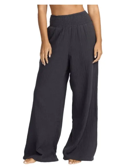 Billabong New Waves Gauze Elastic Waist Pants - BLACK SANDS sold by Sun Diego Boardshops