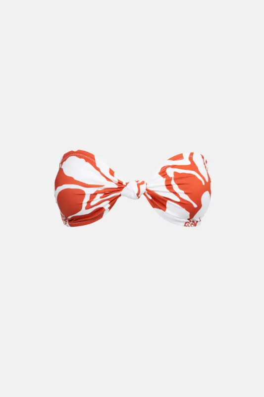 Rhythm Poppy Floral Knotted Bandeau Top - RED sold by Sun Diego Boardshops