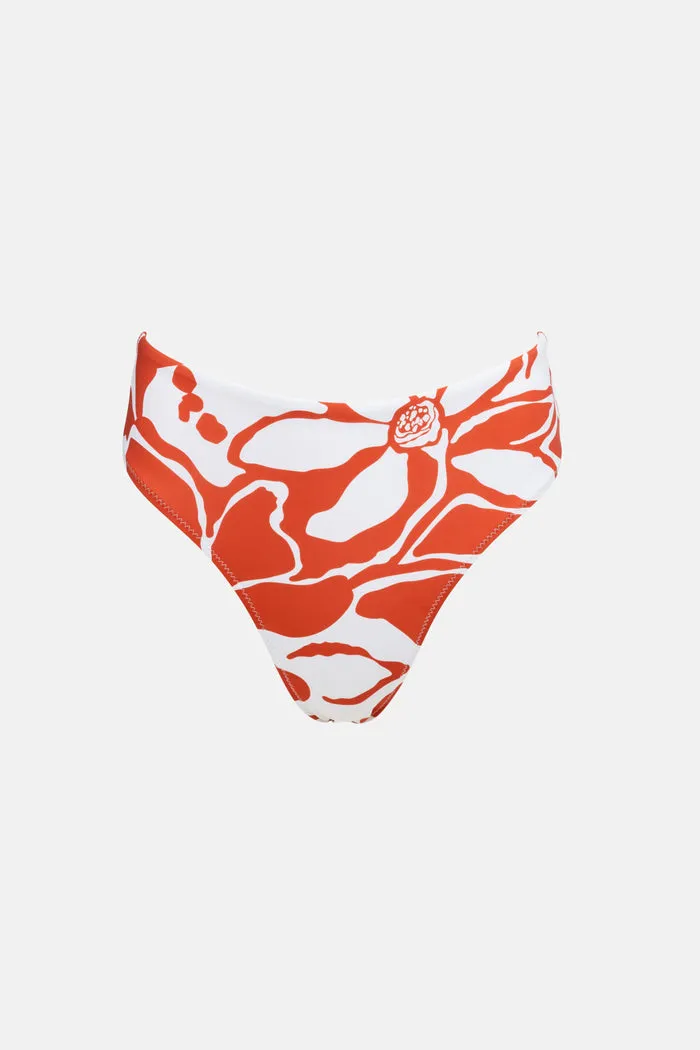 Rhythm Poppy Floral Hi Waist Pant - RED sold by Sun Diego Boardshops