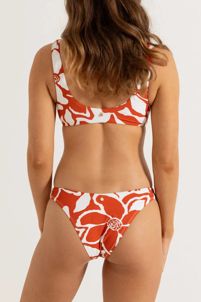 Rhythm Poppy Floral Hi Cut Pant - RED sold by Sun Diego Boardshops product image thumbnail 3
