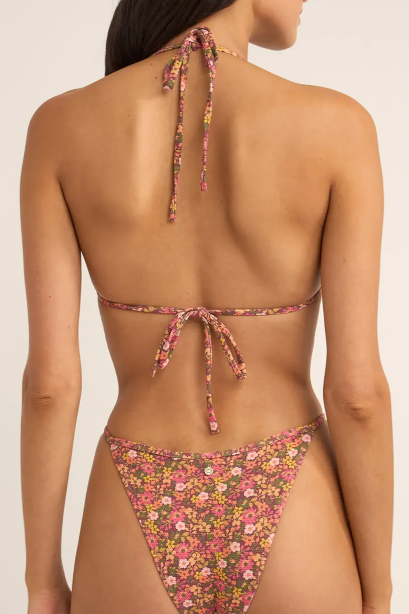 Rhythm Marie Floral Slide Tri Bikini Top - PINK sold by Sun Diego Boardshops product image thumbnail 2