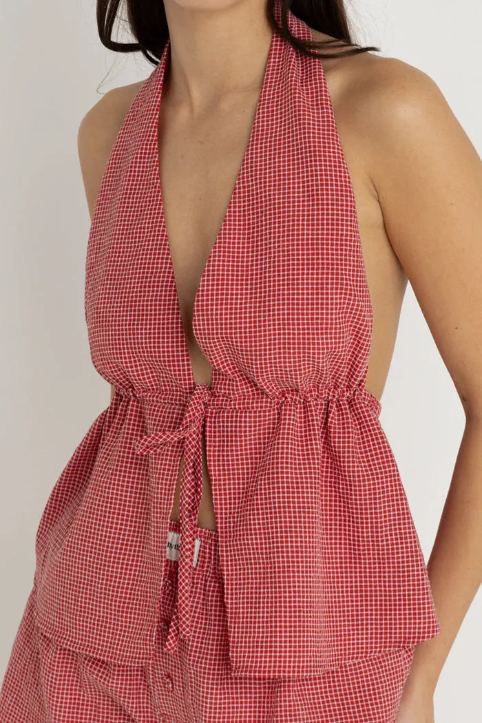 Rhythm Check Halter Top - RED sold by Sun Diego Boardshops product image thumbnail 2