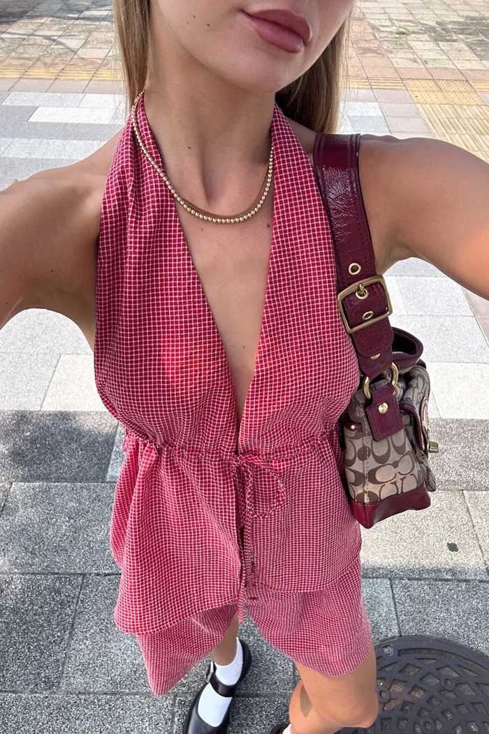 Rhythm Check Halter Top - RED sold by Sun Diego Boardshops