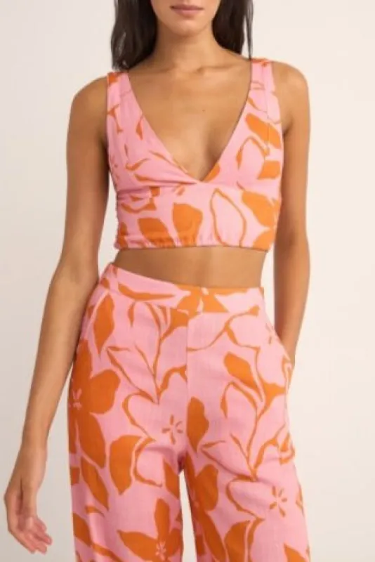 Rhythm Bora Bora Floral Top - PINK made by Rhythm.