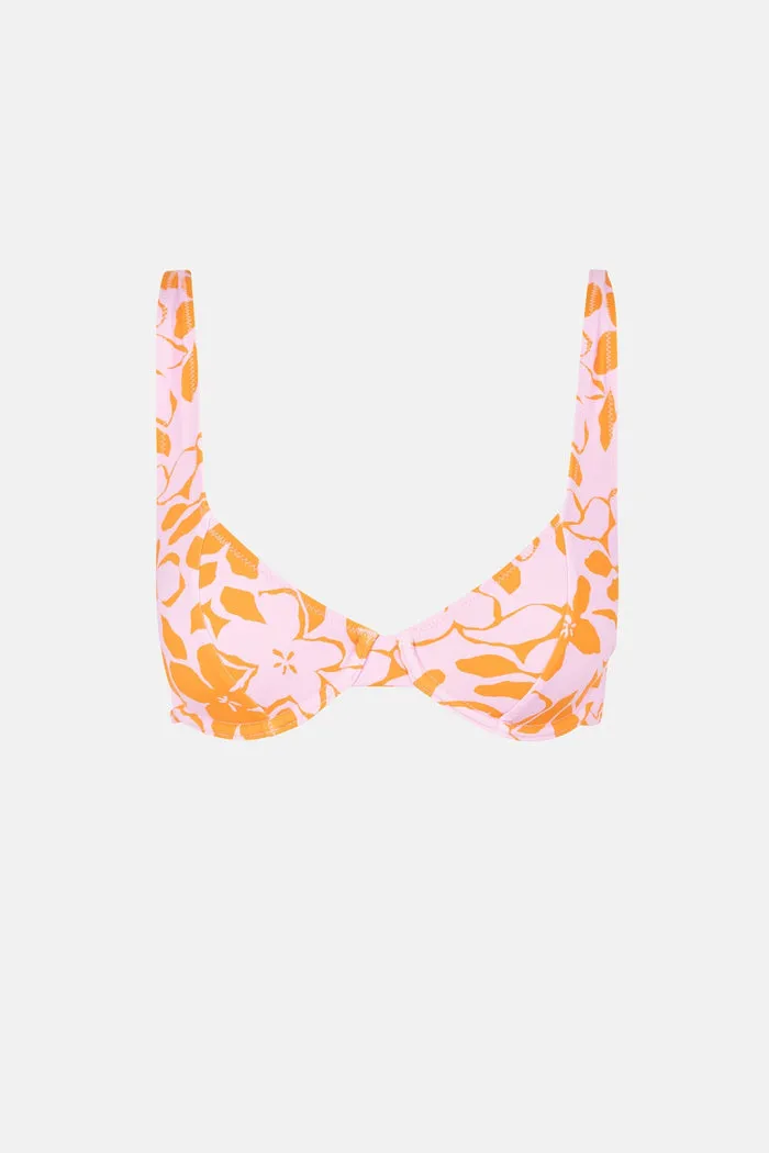 Rhythm Bora Bora Floral Panelled Underwire Top - PINK sold by Sun Diego Boardshops