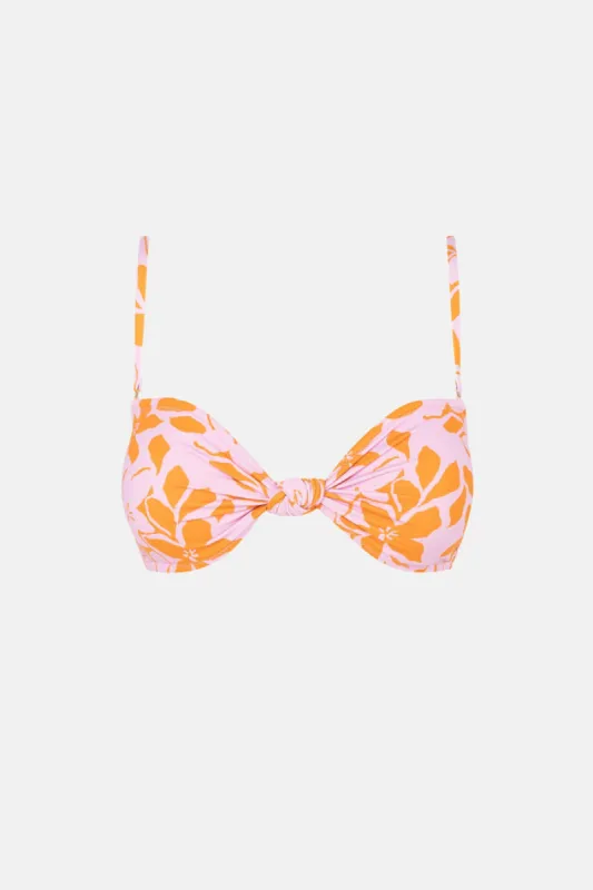 Rhythm Bora Bora Knotted Bandeau Top - PINK sold by Sun Diego Boardshops