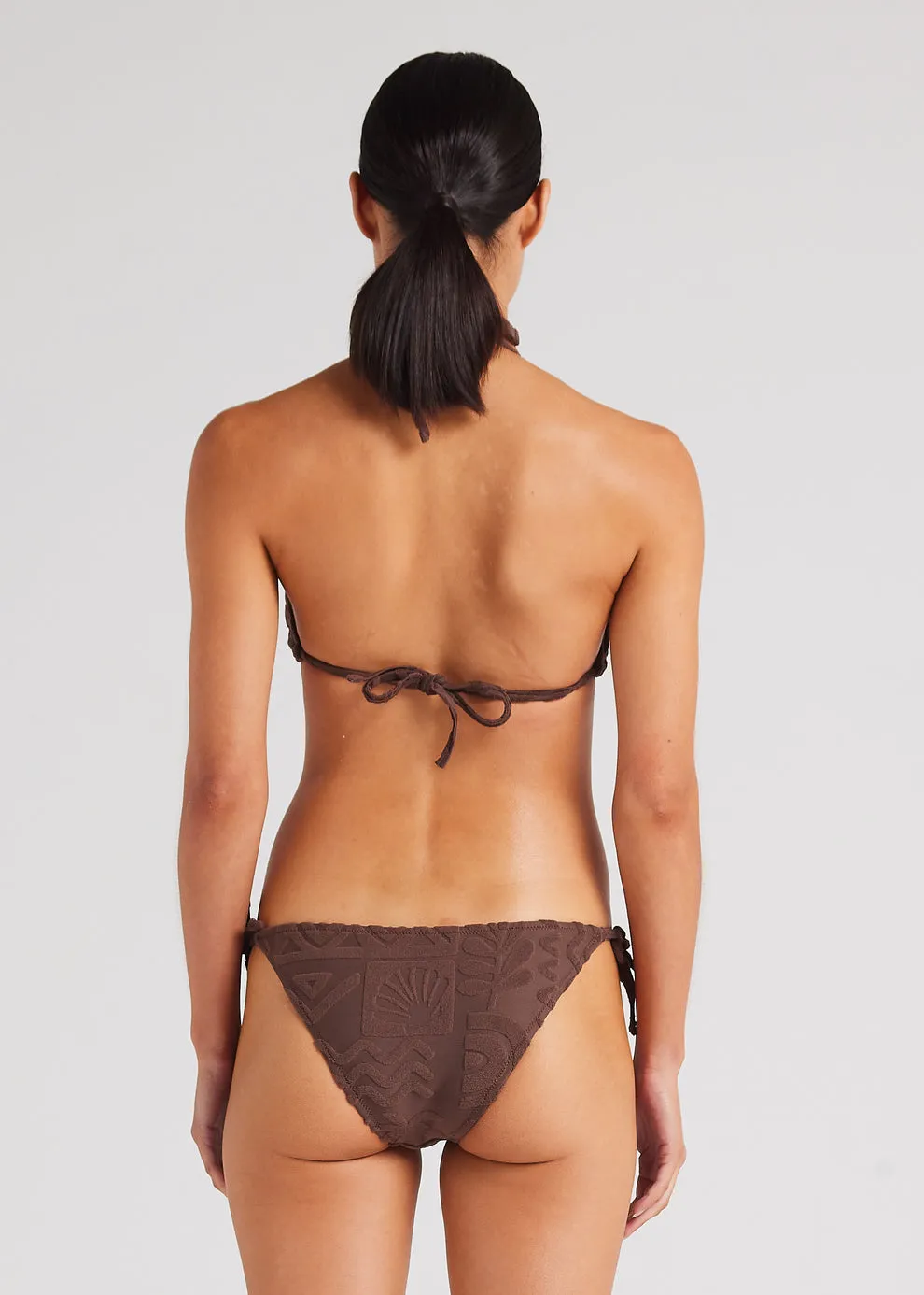 Poolside Paradiso Mai Tai String Tie Bikini Top - CHOCOLATE sold by Sun Diego Boardshops product image thumbnail 2