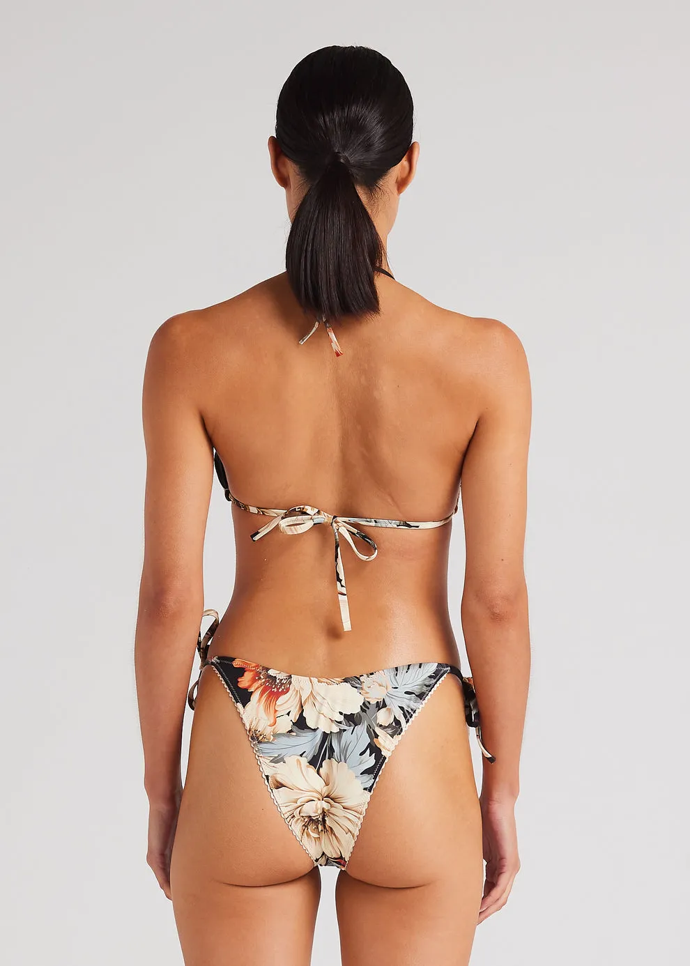 Poolside Paradiso Panama High String Tie Bikini Bottom - BLACK sold by Sun Diego Boardshops product image thumbnail 2