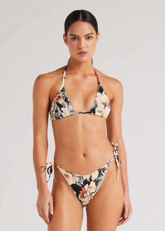 Poolside Paradiso Panama High String Tie Bikini Bottom - BLACK sold by Sun Diego Boardshops