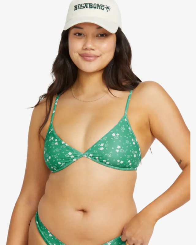 Billabong In The Green Charlie Medium Coverage Tri Bikini Top - ISLAND GREEN made by Billabong