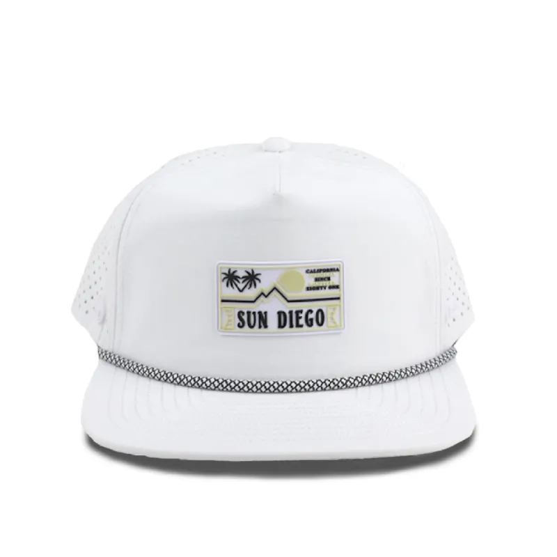 Sun Diego x Melin Coronado Hydro Hat - White (58 cm) sold by Sun Diego Boardshops