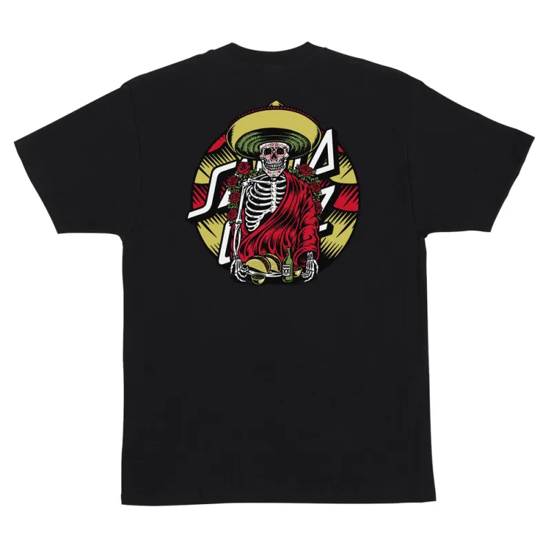 Santa Cruz Guzman Dining Dot Men's T-Shirt - BLACK made by Santa Cruz Skateboards