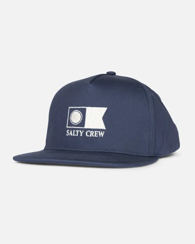 Salty Crew Flagship 5 Panel Hat - NAVY sold by Sun Diego Boardshops