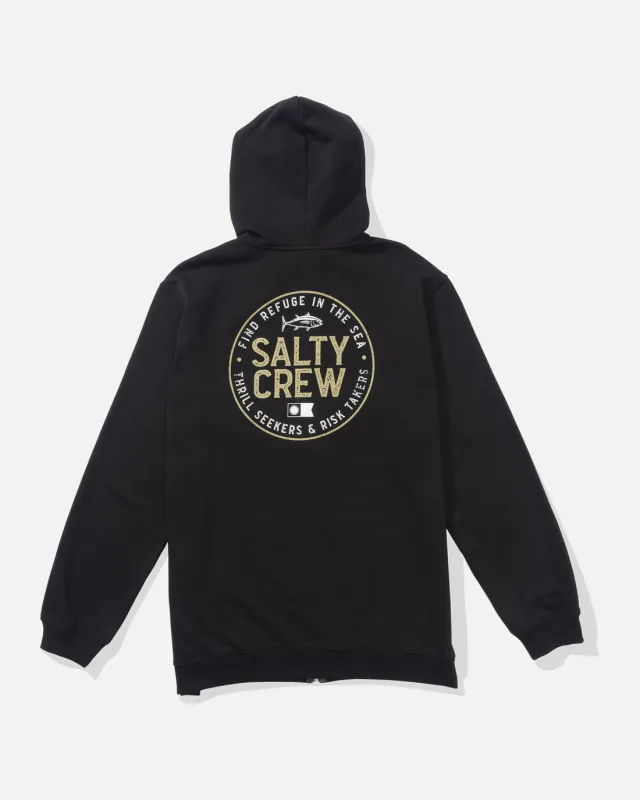 Salty Crew Legendary Zip Fleece Hoodie - BLACK sold by Sun Diego Boardshops