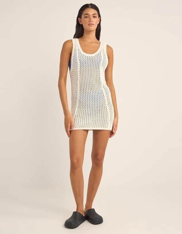 Rhythm Seashell Knit Tank Dress - WHITE sold by Sun Diego Boardshops